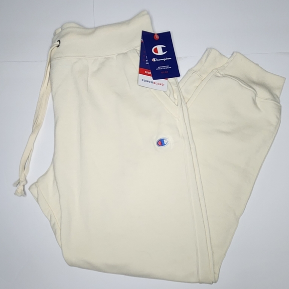 Champion Pants - Nwt - WOMENS champion joggers cream color size large #269